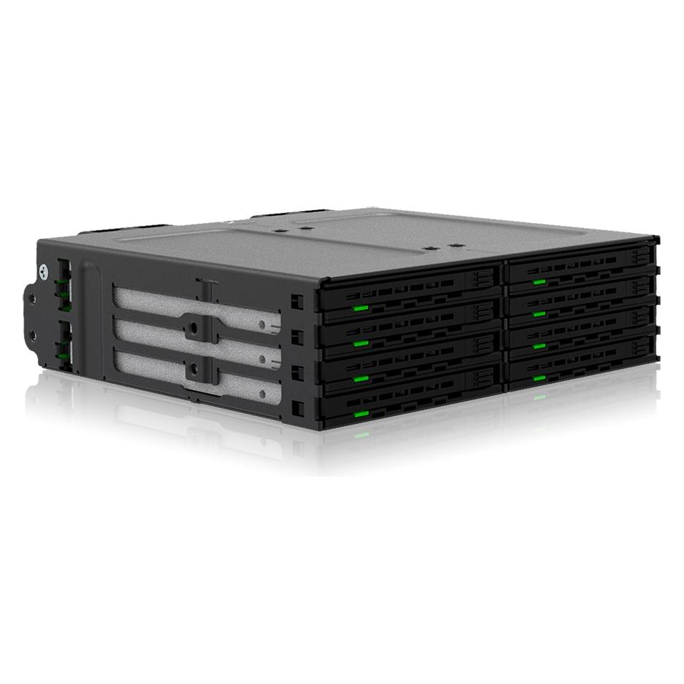 Icydock ICY DOCK Wechselrahmen 8xSATA 2,5" SAS/SATA HDD/SSD,schwarz (MB038SP-B)
