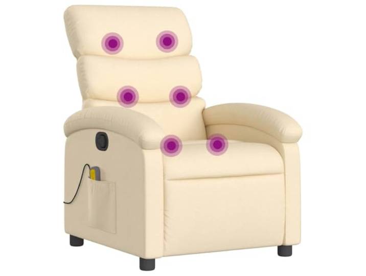 vidaXL Massagesessel Creme Stoff