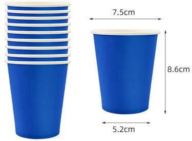 The Handy Homestead White Disposable Coffee Cups For Hot And Cold Drinks dark Blue