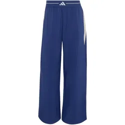 adidas Hyperglam Colorblock Wide Woven Jogginghose Damen KQ5759 - dark blue L