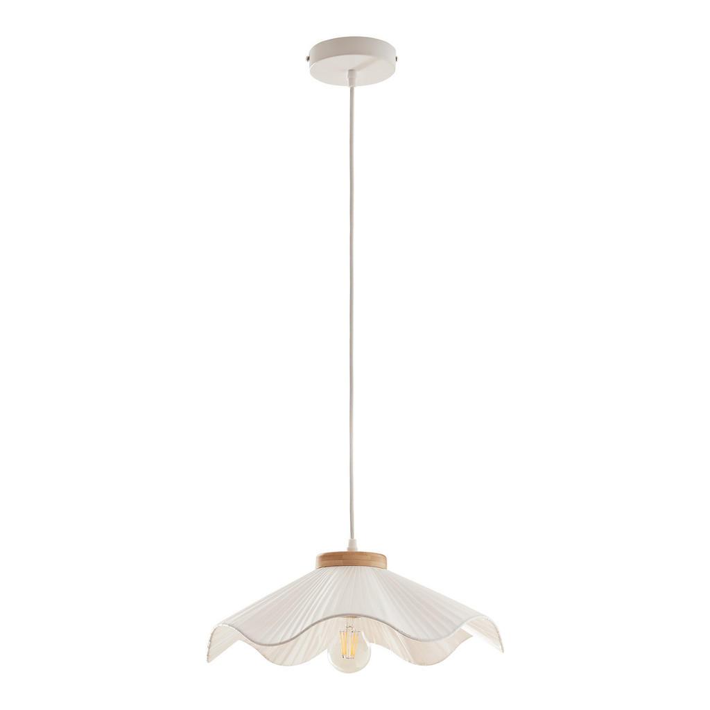 lux.pro Hängeleuchte, Weiß, Metall, Textil, 41x144x41 cm, Lampen & Leuchten, Innenbeleuchtung, Hängelampen, Pendelleuchten