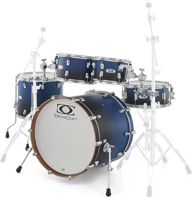 DrumCraft Series 6 Standard SBB Satin Black to Vivid Blue Fade