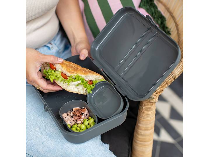 Lunchbox Pascal L 17 x 6 x 23cm Grau/Grau