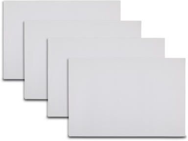 Dainty Home Lucerne Premium Vegan Patent Leather Reversible 2 Pattern Rectangular Placemat Set Of 4