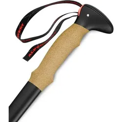 ALPENWERT Faltbare Wanderstöcke - Aluminium oder Carbon, Größe 100-120cm in Schwarz Schwarz