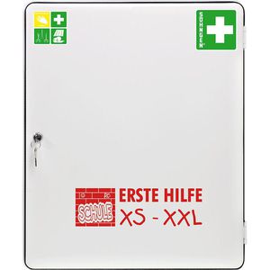 Söhngen Verbandschrank Madrid 0550109, hängend, für Schule, abschließbar, weiß, aus Stahl, 55 x 45 cm