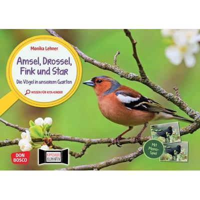 Amsel, Drossel, Fink und Star. Die Vögel in unserem Garten. Kamishibai Bildkarten und Memo-Spiel