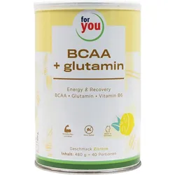 For You Bcaa + Glutamin Energy & Recovery Zitrone 480 G