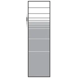 T&J  VETRO  Glasscheibe  B  515  x  H  1800  mm,  Streifen-Dekor  81,  satiniert