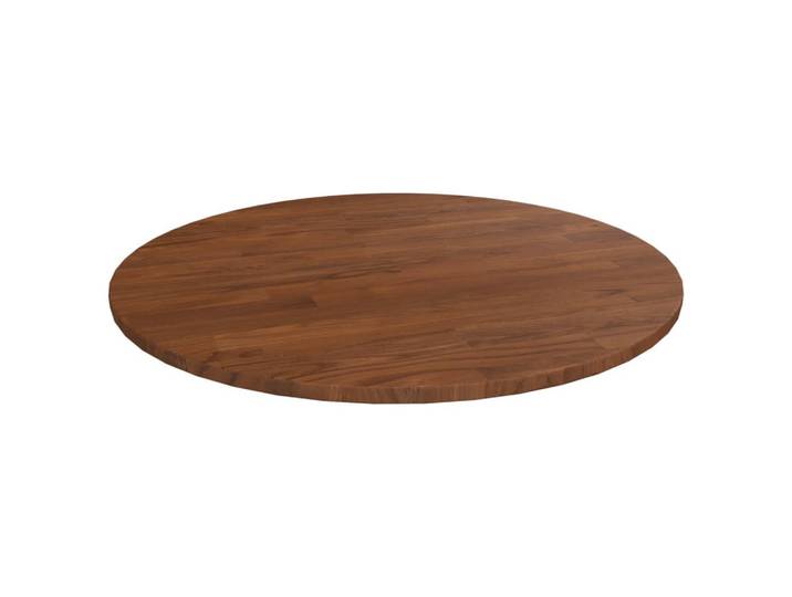 vidaXL Tischplatte Runde Dunkelbraun Ø60/1,5 Cm Behandeltes Eichenholz, Holz, 60x1.5x60 cm, Esszimmer, Esstische, Tischsysteme