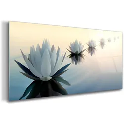 GLASBILD 100x50 cm Lotosblume