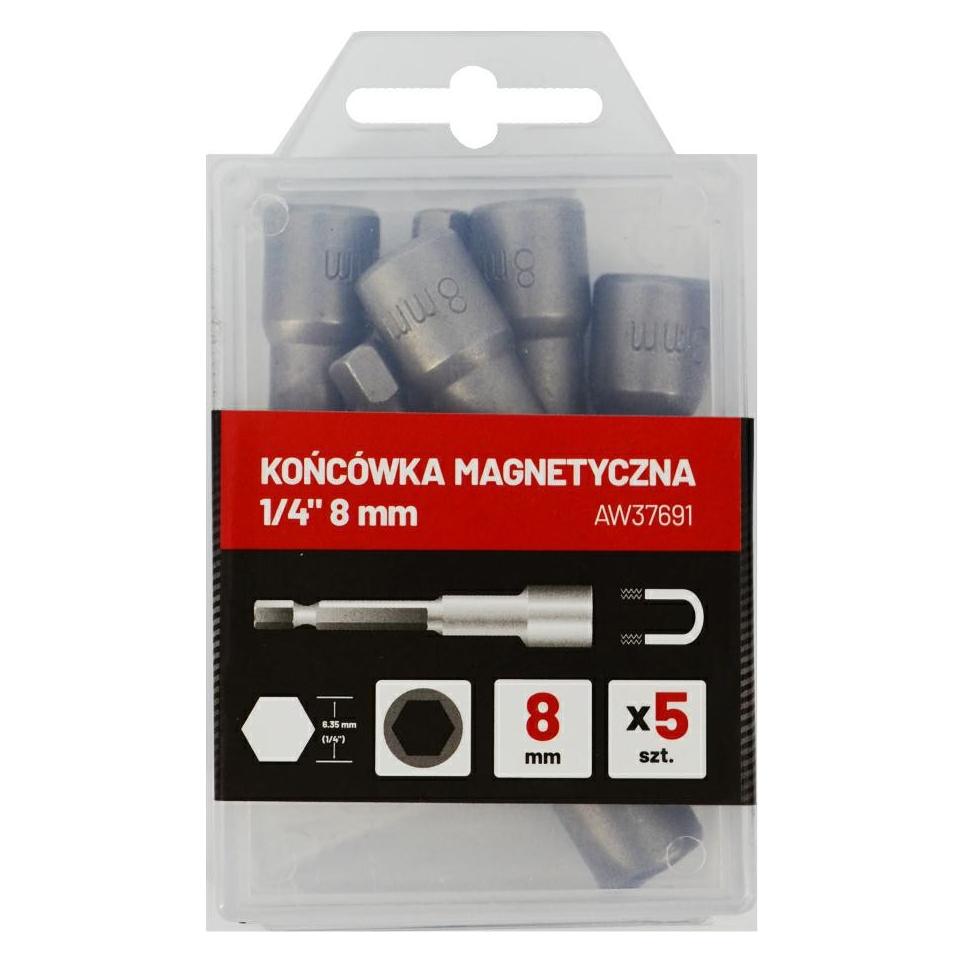 Awtools AW KOŃCÓWKA MAGNETYCZNA 1/4" 8mm (AW37691)