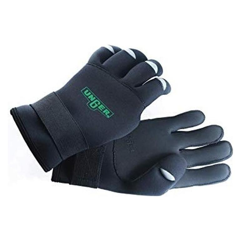 Unger GLO2X Neoprenhandschuhe ErgoTec XL Gr. 9, robuste Kälteschutzhandschuhe, textiles Neopren (9) (GLO2X)