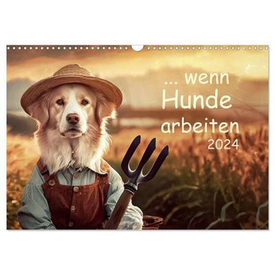 Wenn Hunde arbeiten (Wandkalender 2027 DIN A3 quer), CALVENDO Monatskalender