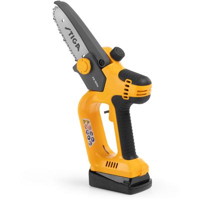 Akku-Kettensäge STIGA GARDEN "PR 100e", gelb, B:36cm H:9cm T:24,5cm, Kunststoff, Kettensägen, automatische Ölpumpe, inkl. Akku und Ladegerät