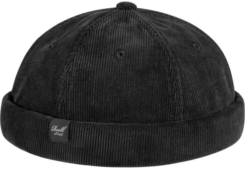 Reell Gorra Sin Visera Corduroy Docker Cap Negro Black Talla Única Mujer