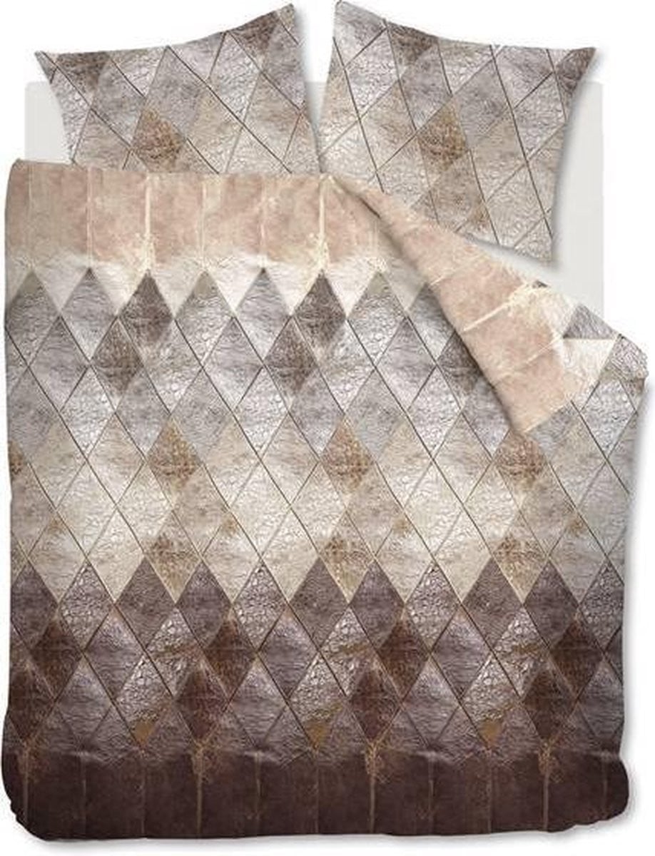 At Home Tense Flanel Dekbedovertrek Tweepersoons Natural B/D/H: 240 x 220 cm met 2 kussenslopen 60 x 70 cm