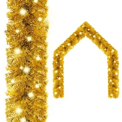 vidaXL Weihnachtsgirlande mit LED-Lichtern 20 m Golden