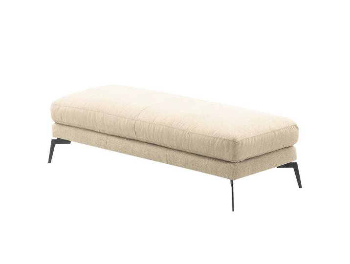 P & B Hocker Berlin, Creme, Metall, rechteckig, 163x46x62 cm, Wohnzimmer, Hocker, Sitzhocker