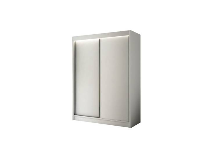 KLEIDERSCHRANK BEROG mit LED - 200 cm - Weiß