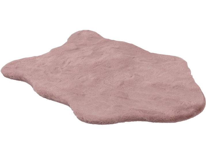 Fellteppich Tender , rosa (altrosa), B:70cm H:26mm L:110cm, Kunstfaser, SCHÖNER WOHNEN-KOLLEKTION, Teppiche, Fellteppich, weich durch Microfaser, Kaninchenfell Haptik, Kunstfell, waschbar