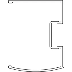 HSK Ersatzteile Rahmenprofil vertikal, Schiebetür 3-teilig, Weiß, E30247-3-S-04 E30247-3-S-04