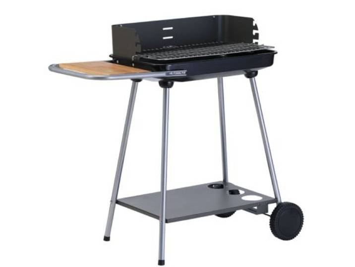 Essentielb - Barbecue Charbon Ebca3 Noir Gris Sur Pieds, 37x23 Cm