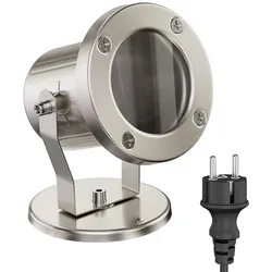 ledscom.de Gartenstrahler MIBU für außen, IP55, edelstahl, 1x GU10 max. 15W