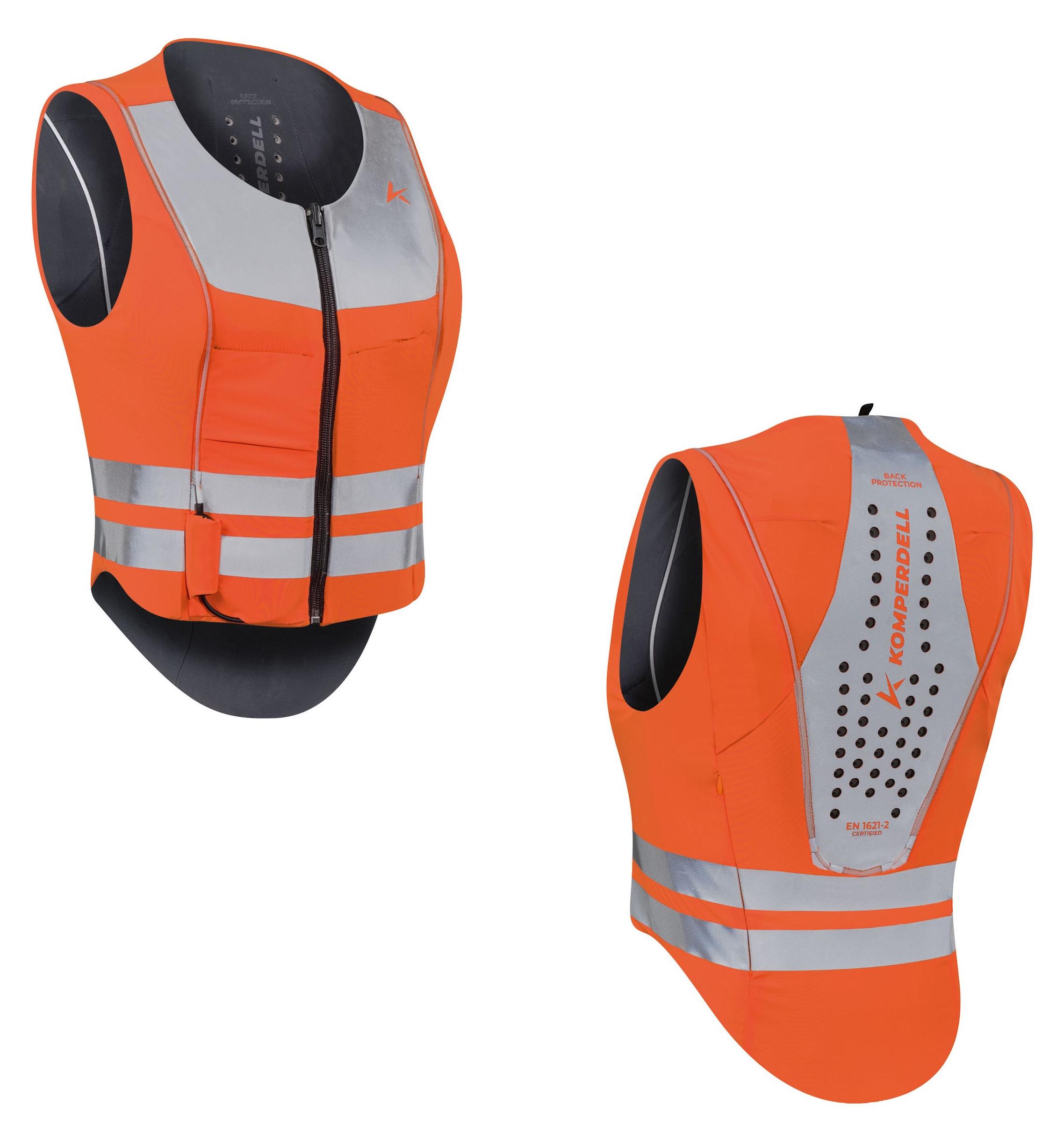 Komperdell Ballistic High Visibility FlexFit mit LED Beleuchtung Unisex, Farbe:black/orange, Größe:M