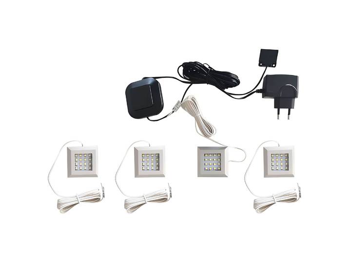 LED-Spot Tyfta 7 x 1 x 7cm 4er Set Weiß