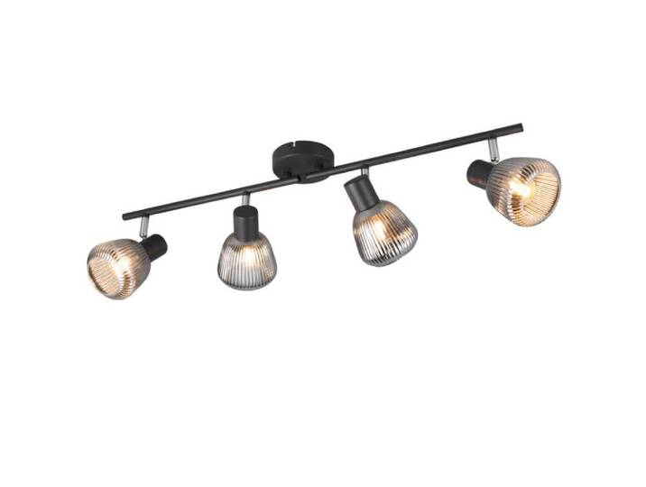 4-lichts plafondlamp Tarifa met geribbeld glas Trio - 862800432