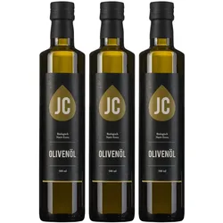 JC Olivenöl Bio Nativ Extra 3 x 500 ml Flaschen Set (29,97 €/l - 7% USt), inkl. Versand (Österreich / Schweiz zzgl. Porto)