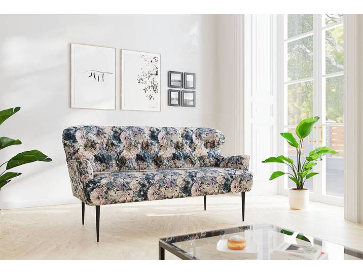 3-Sitzer Sofa Lodging Multicolor Microfaser Flora 193 x 97 x 87cm Landhaus