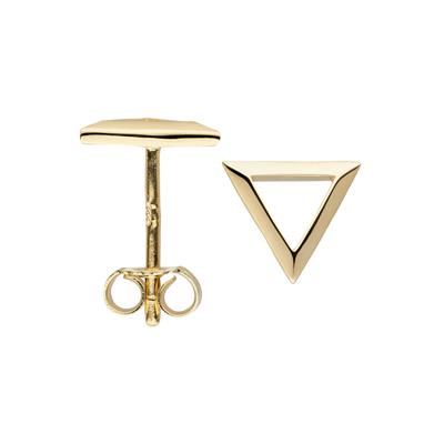 Paar Ohrstecker JOBO "Dreieckige Ohrringe", gold (gelbgold 333), Ohrringe, Damen, Gelbgold 333, 333 Gold