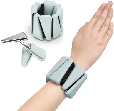 On Spot Shop Wrist Weights Yoga Fitness Exercise Triangle Silicone Adjustable Ankle Wrist Protector Weight Bracele Jogging Wristband light Gray 2pcs 1lb
