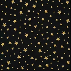 Schwarze Servietten mit goldenen Sternen – 33 x 33 cm, 20 Stück