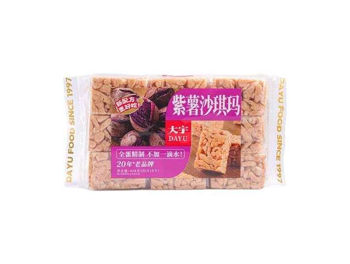 【Bestseller】DAEWOO Sachima Paarse Zoete Aardappelsmaak 408 g (Bevat 18 Pakjes)