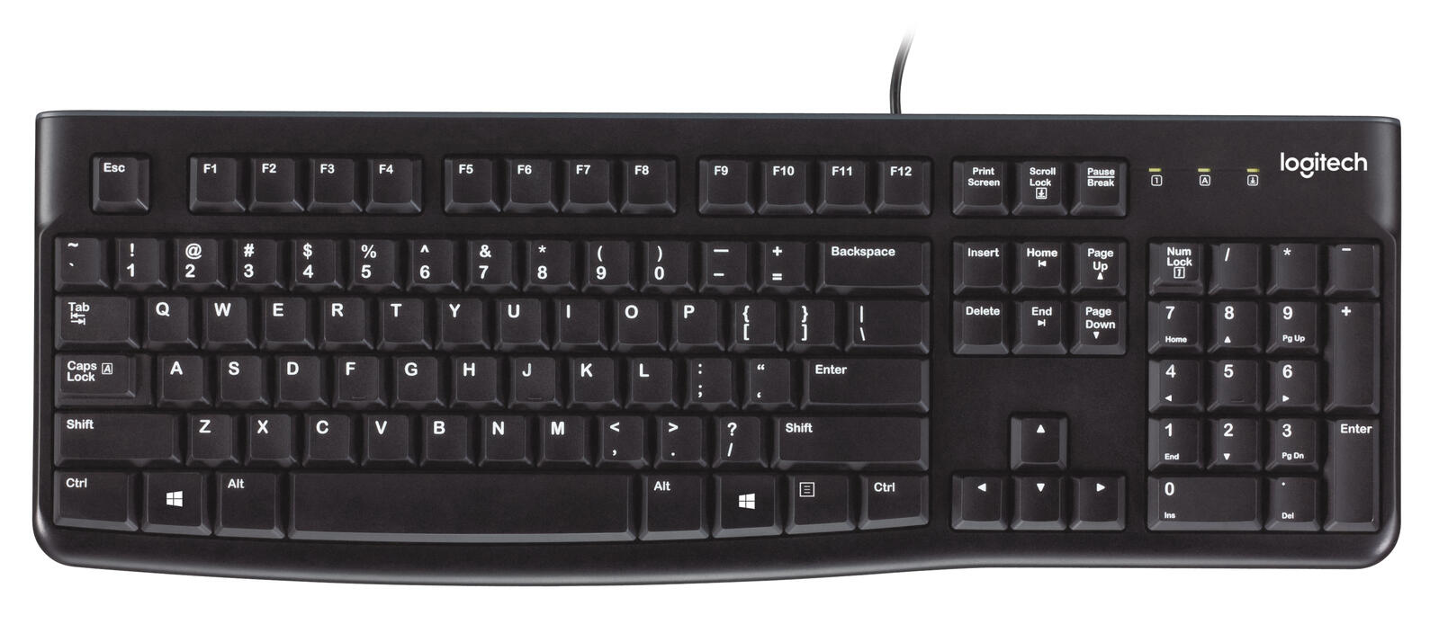 Logitech K120 Corded Keyboard kabelgebundene Tastatur - QWERTY US - schwarz 920-002508