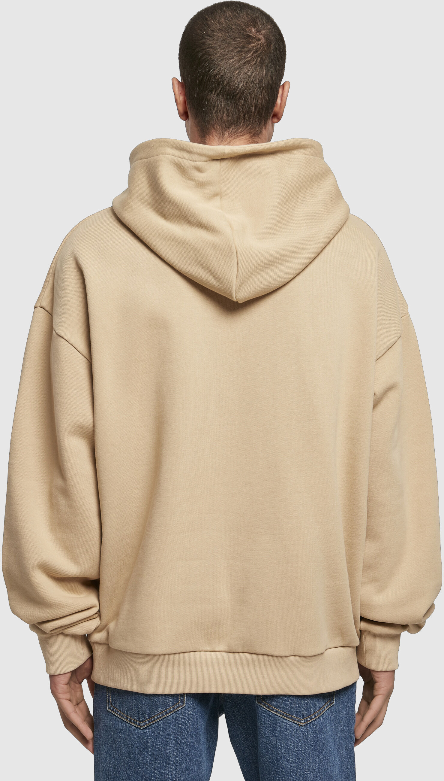 Kapuzenpullover MISTERTEE "MisterTee Flamingo Hoodie", Herren, Gr. XS, beige (unionbeige), 100% Baumwolle, mehrfarbig, oversize, ohne Ausschnitt, Pullover Kapuzenpullover