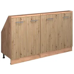 Vicco, Kommode + Sideboard, Dachschrägenschrank-Set Rion, Artisan-Eiche/Goldkraft Eiche/Goldkraft Eiche, 2er Set (46 x 140 x 83.80 cm)