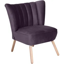 SESSEL Kadisha Bezug Samtvelours Buche natur / purple