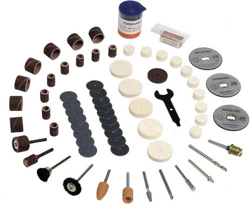Dremel 2615S723JA Mehrzweck-Zubehörset 100tlg. Schaft-Ø 3.2mm 100St.