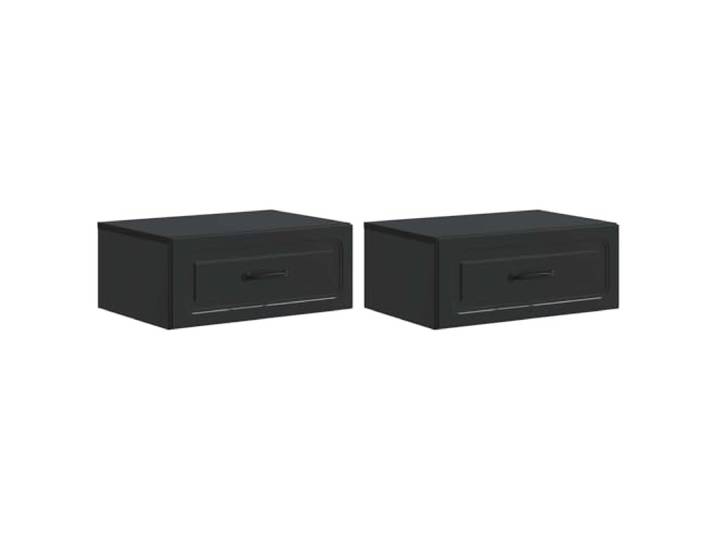 Heofavd Hängender Nachttisch 2er Set Schwarz 49 x 34,5 x 20 cm Holz