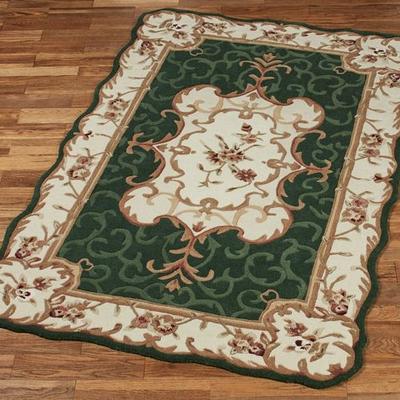 Nourison / Exclusives Evalina Large Rectangle Rug 8' x 11', 8' x 11', Hunter Green