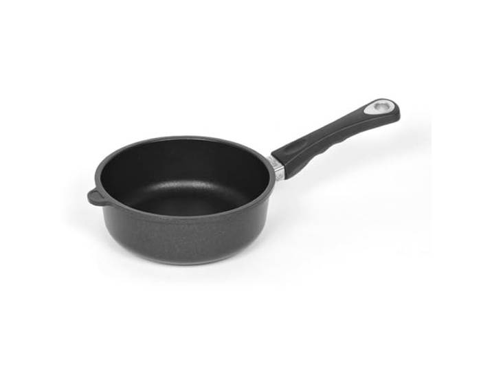 Lotus Gusspfannen - Hochrandpfanne Ø 20cm, Bodenmaß 15cm, Höhe 7,5cm, Deckelmaß 20cm (mit abnehmbarem Griff)