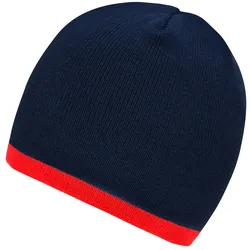 Beanie Kontrast "MB7584" - navy/red