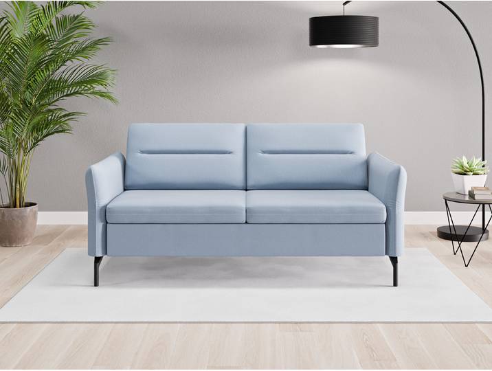 Einzelsofa Rio - Blau (Taubenblau) - Feiner Mikrofaserstoff