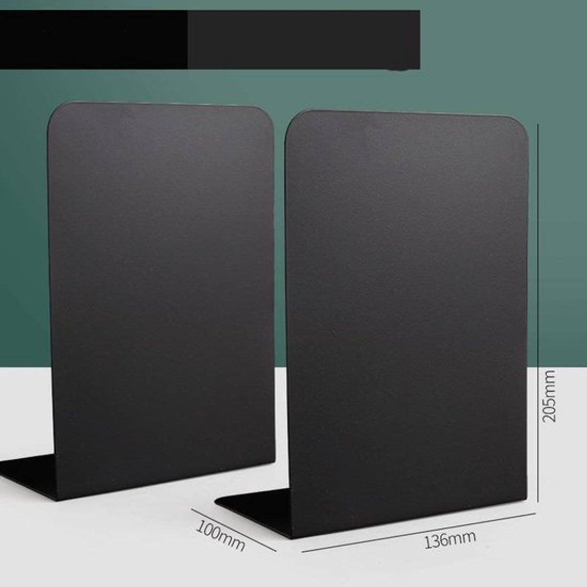 Metalen boekensteunen heavy duty - Antislip ondersteuning voor boeken en planken