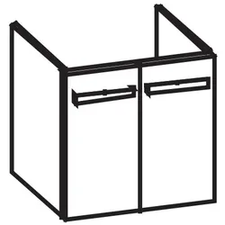 Artiqua 414 Waschtischunterschrank für Subway 613665, 613666, 613667 Anthrazit Glanz, 414-WU2T-V16-7 414-WU2T-V16-7065-51