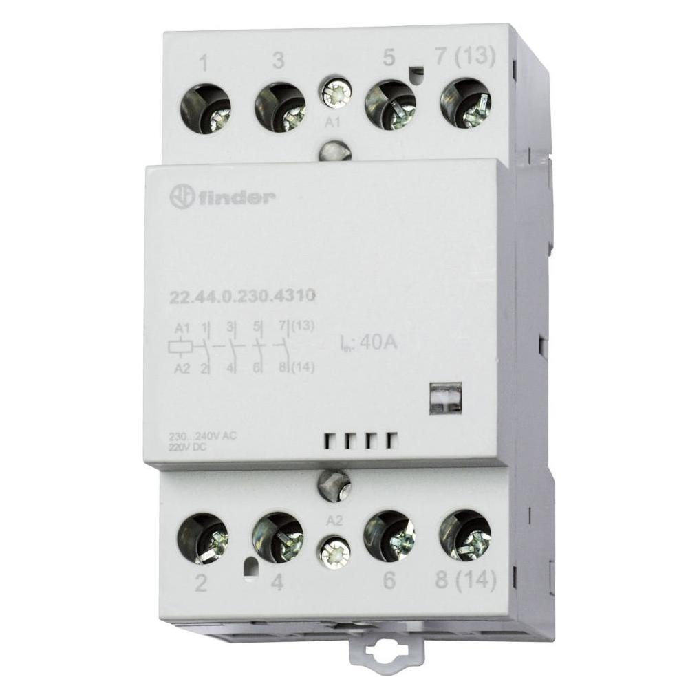 Finder Contactor 40A, 4 NO, 230-240vac/dc (22.44.0.230.4310)